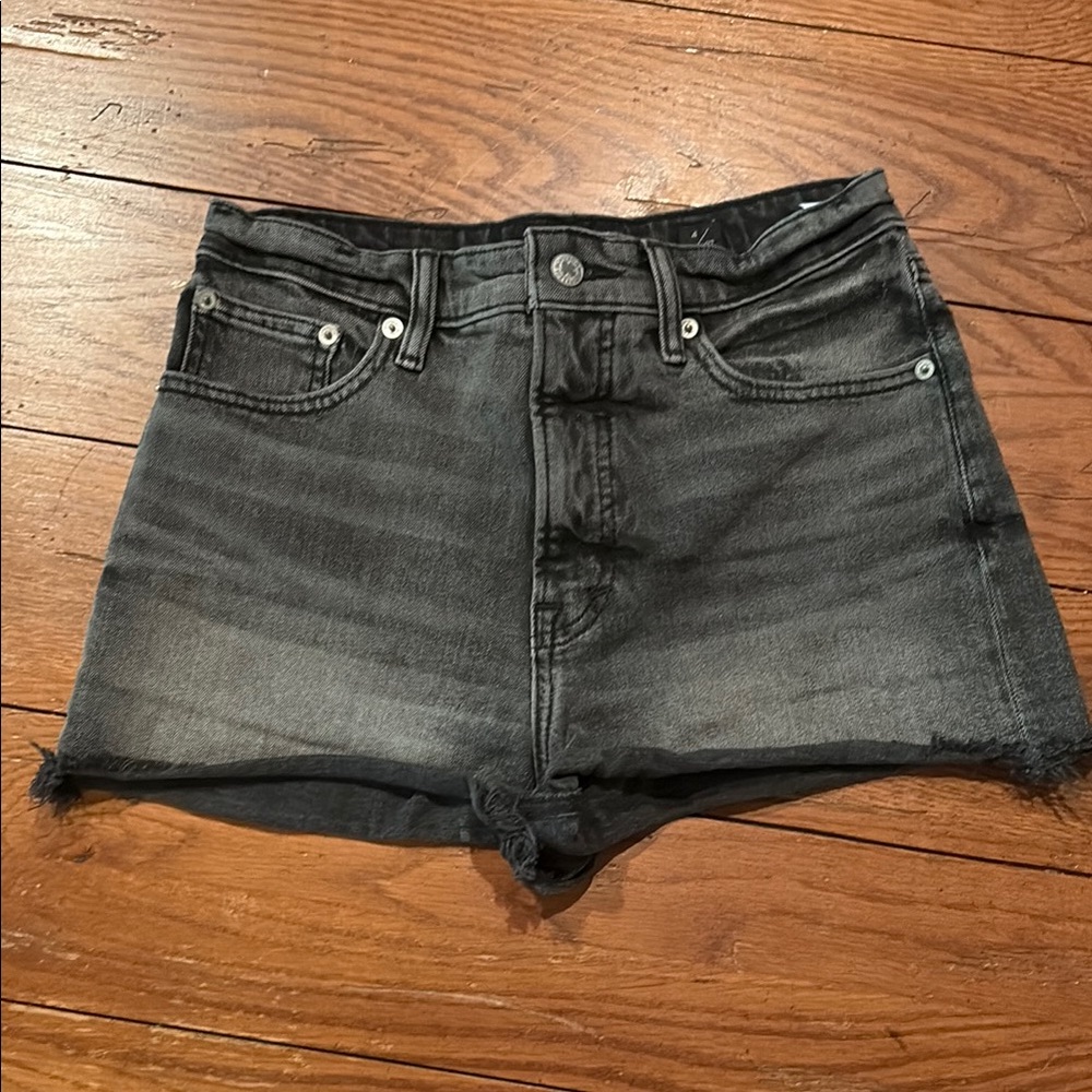 Lucky Brand Black Jean Shorts Cut-Off Style